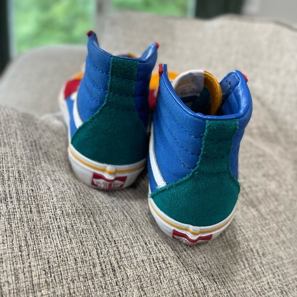 Vans Sk8-Hi Primary Colors - Color Block High-Tops - Kid’s Size 4.5 - Picture 3 of 12